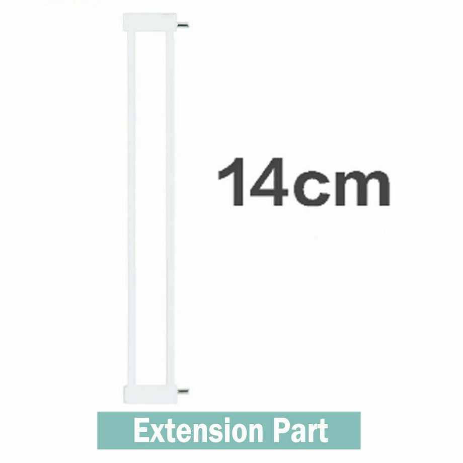 Auto Close Pressure Fit Safety Gate Door Barrier Home Indoor Stair Fence White