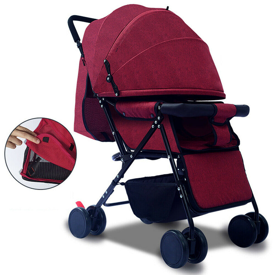 Foldable Baby Trolley Stroller Pushchair Pram Toddler Buggy Lightweight Travel
