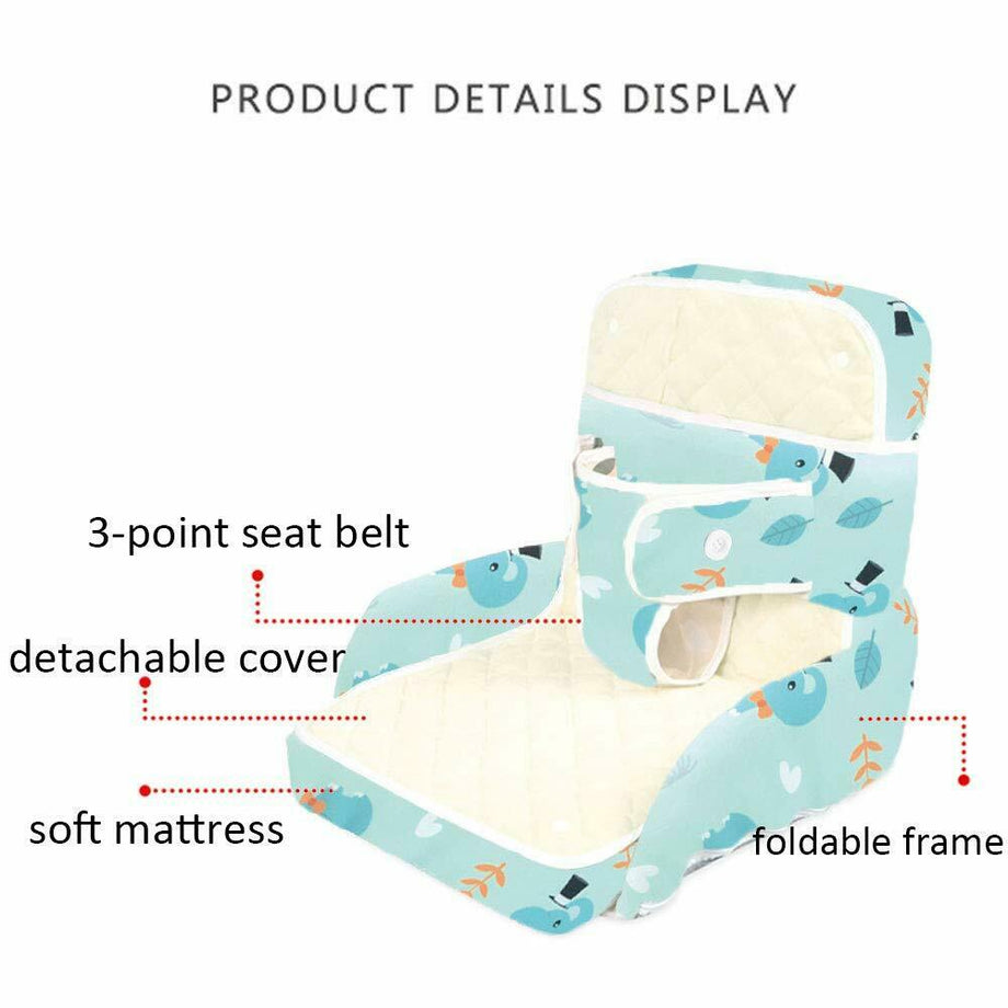 Baby Travel Cot Bed Foldable Newborn Crib Infant Portable Booster Seat Highchair