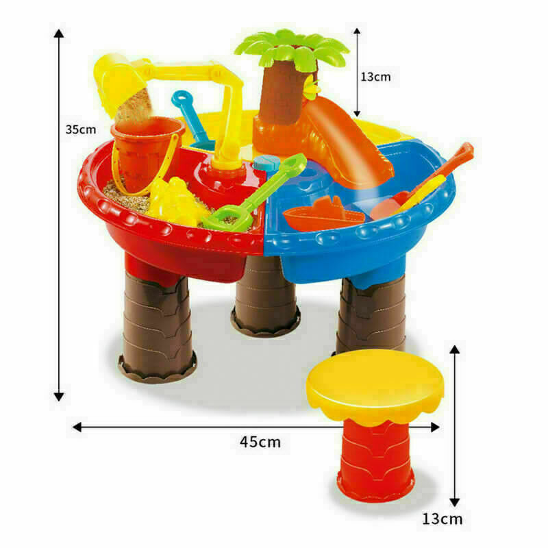 KIDS CHILDRENS SAND AND WATER TABLE GIRLS BOYS SANDPIT OUTDOOR GARDEN PLAY TOYS
