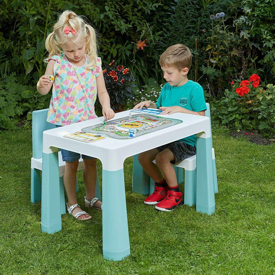 Kids Table and Chair Set Height Adjustable Children Toddler Activity Desk-Tough