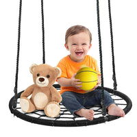 Kids Baby Rope Swings Seat Garden Climbing Frame Outdoor UFO Round Crows Nest