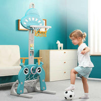 Football Stand Hoop Ring Toss Basketball Set Outdoor Sport Gift for Kids Toddler