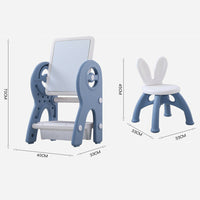 Dripex Kids Table and Chair Set Drawing Board Writing Desk Toddlers Play Build Bricks