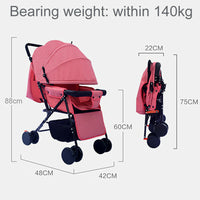 Foldable Baby Trolley Stroller Pushchair Pram Toddler Buggy Lightweight Travel