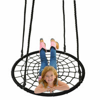 Kids Baby Rope Swings Seat Garden Climbing Frame Outdoor UFO Round Crows Nest