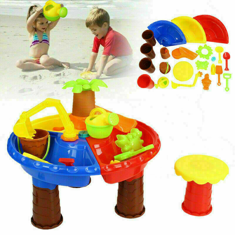 KIDS CHILDRENS SAND AND WATER TABLE GIRLS BOYS SANDPIT OUTDOOR GARDEN PLAY TOYS
