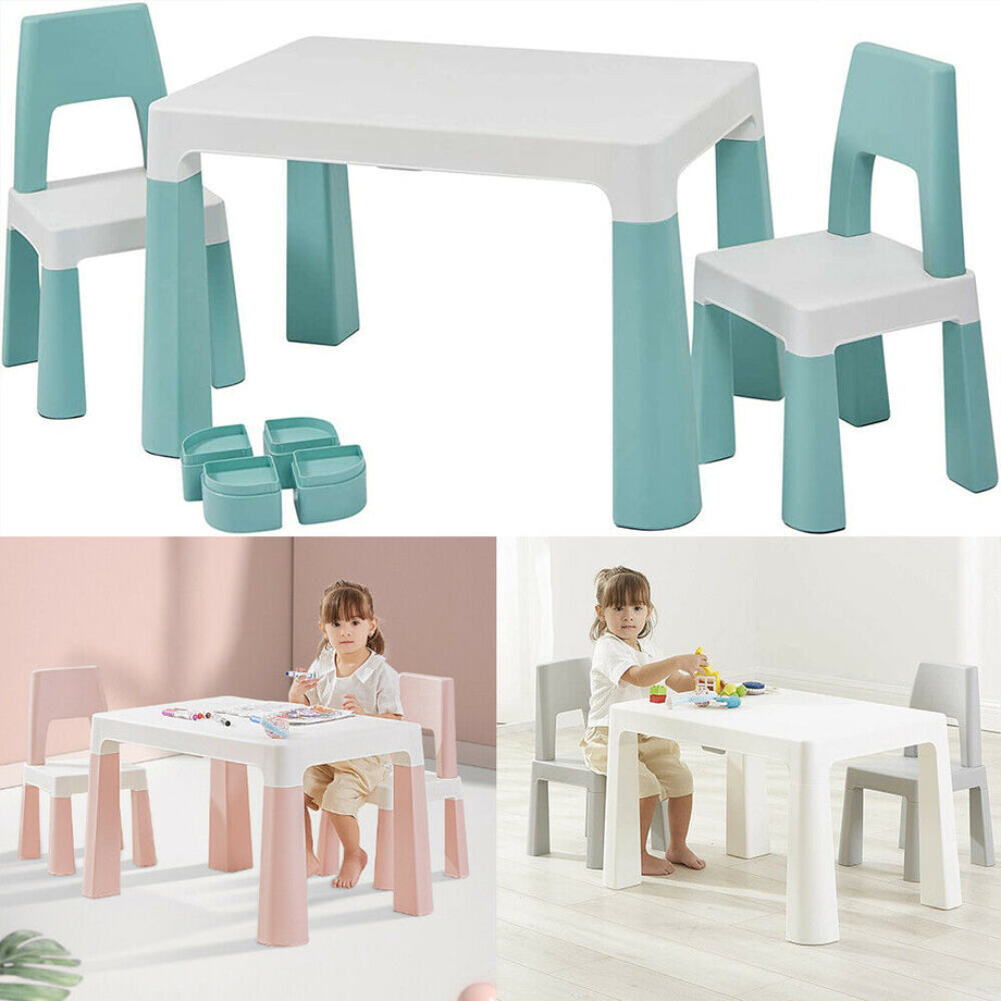 Kids Table and Chair Set Height Adjustable Children Toddler Activity Desk-Tough