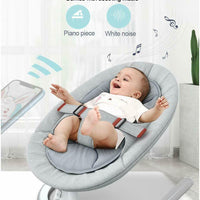 Electric Infant Baby Bouncer Swing Chair Musical Rocking Bouncy Cradle Seat Grey