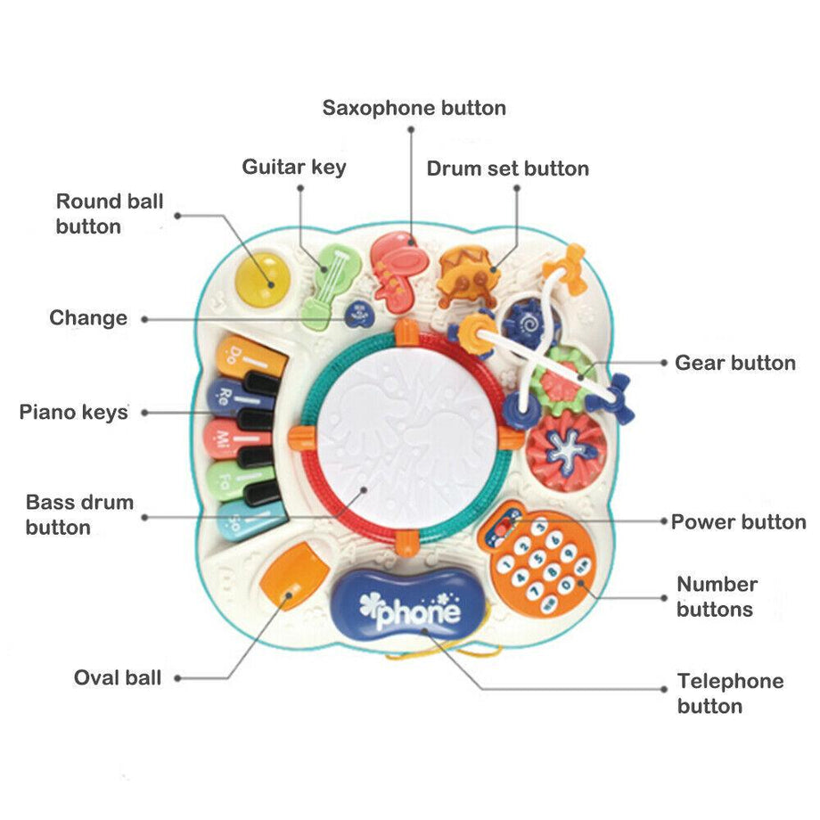 Baby Play Learn Activity Table Musical Toys 6 12 Months Toddler Early Education