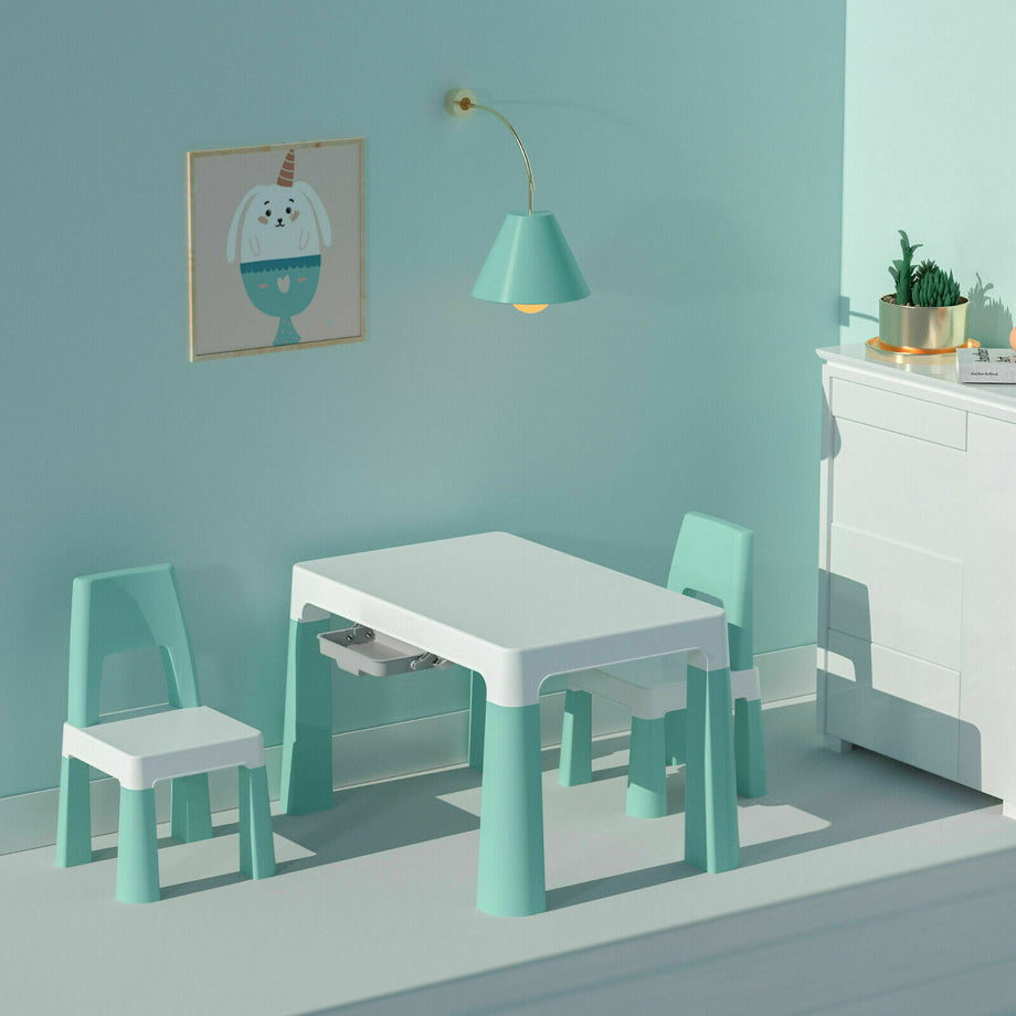 Kids Table and Chair Set Height Adjustable Children Toddler Activity Desk-Tough