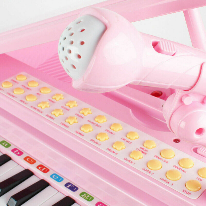 31 Key Princess Grand Piano Toy for Kids Boy Girl Children w/ Stool & Microphone