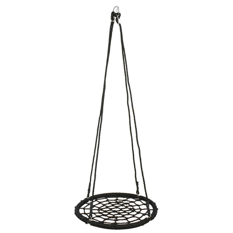 Kids Baby Rope Swings Seat Garden Climbing Frame Outdoor UFO Round Crows Nest