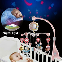 Baby Musical Crib Bed Bell Cot Mobile Moon & Star Dream Light Nusery Lullaby Toy