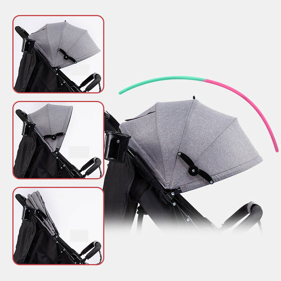 Foldable Baby Trolley Stroller Pushchair Pram Toddler Buggy Lightweight Travel