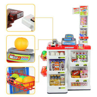 Kids Play Set Children Pretend Role Play Set Supermarket Shop Trolley & Food Toy