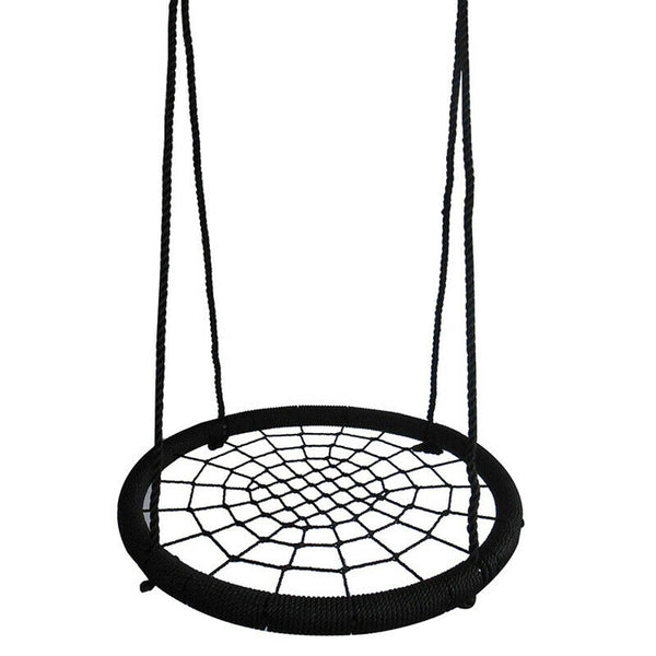 60cm Giant Nest Web Rope Hanging Tree Kids Swing Seat Round Backyard Playground
