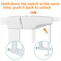 Auto Close Pressure Fit Safety Gate Door Barrier Home Indoor Stair Fence White