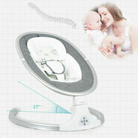 Electric Infant Baby Bouncer Swing Chair Musical Rocking Bouncy Cradle Seat Grey