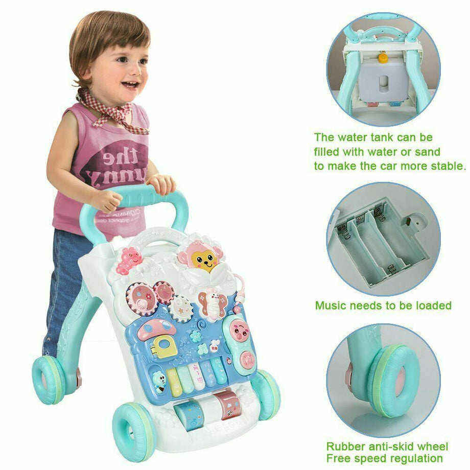 Baby Boys Girls Walker Activity Stand Learning Push Along First Steps Pram Toys