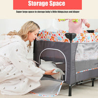 Bedside Sleeping Crib Adjustable Baby Next To Me Bed Foldable Travel Cot Sleeper