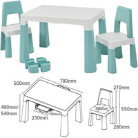Kids Table and Chair Set Height Adjustable Children Toddler Activity Desk-Tough