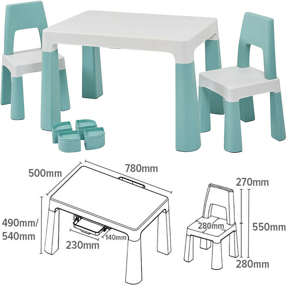 Kids Table and Chair Set Height Adjustable Children Toddler Activity Desk-Tough