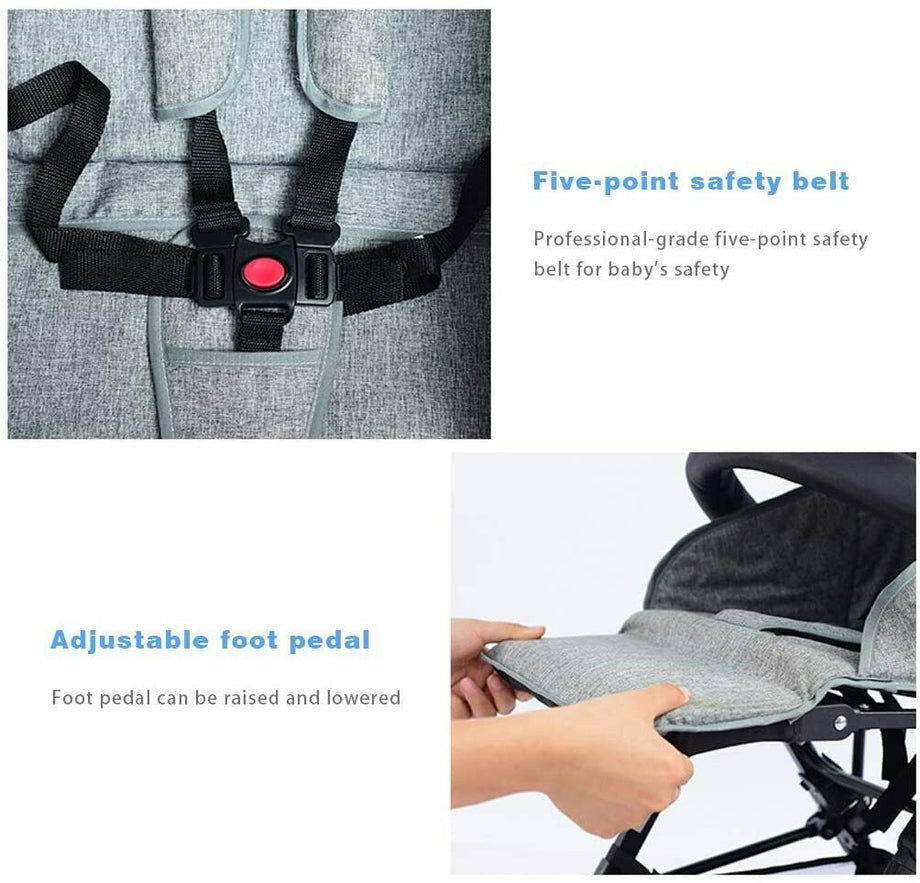 Foldable Baby Trolley Stroller Pushchair Pram Toddler Buggy Lightweight Travel