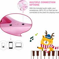 31 Key Princess Grand Piano Toy for Kids Boy Girl Children w/ Stool & Microphone