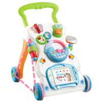 Interactive Baby Walker 3 in 1 First Steps Push Along Bouncer Activity Music Toy