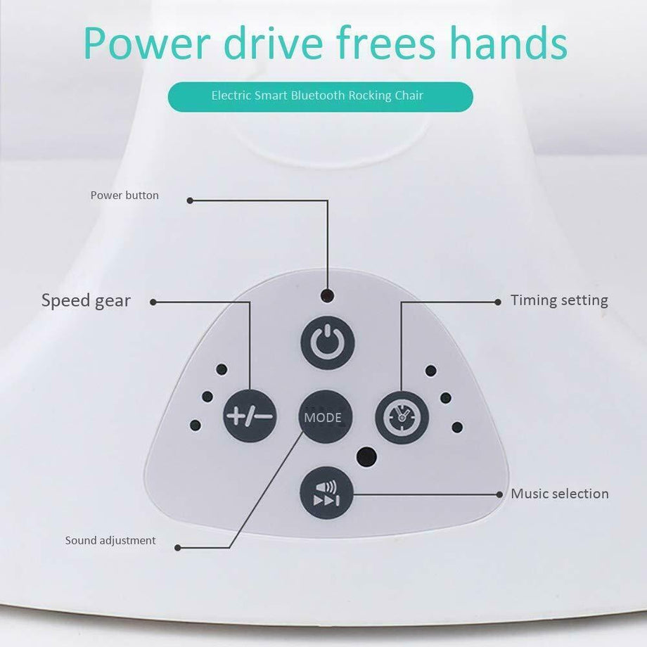 Electric Infant Baby Bouncer Swing Chair Musical Rocking Bouncy Cradle Seat Grey