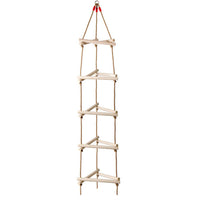 Kids Climbing Frame Ladder Outdoor Rope Swing Disc Seat Wooden Rungs Kids Toys