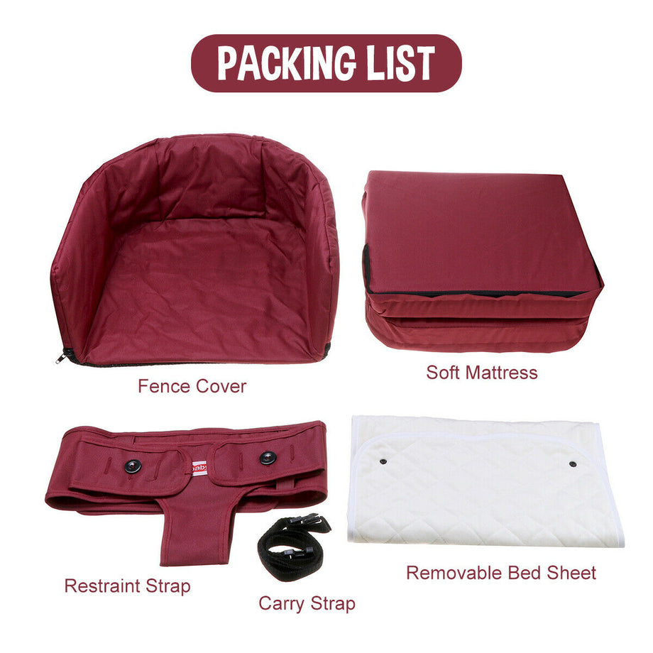 Baby Travel Cot Bed Foldable Newborn Crib Infant Portable Booster Seat Highchair