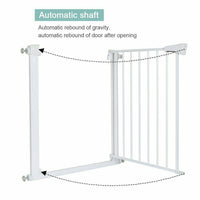 Auto Close Pressure Fit Safety Gate Door Barrier Home Indoor Stair Fence White