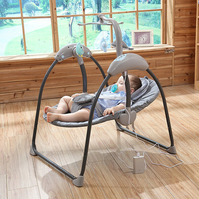 Electric Rocker Baby Bouncer Swing Chair Outdoor Garden Rocking Cradle Seat Crib