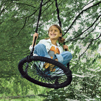 60cm Giant Nest Web Rope Hanging Tree Kids Swing Seat Round Backyard Playground