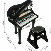 31 Key Princess Grand Piano Toy for Kids Boy Girl Children w/ Stool & Microphone