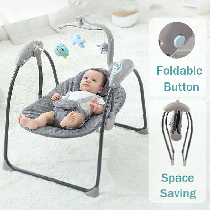 Electric Rocker Baby Bouncer Swing Chair Outdoor Garden Rocking Cradle Seat Crib