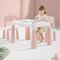 Kids Table and Chair Set Height Adjustable Children Toddler Activity Desk-Tough